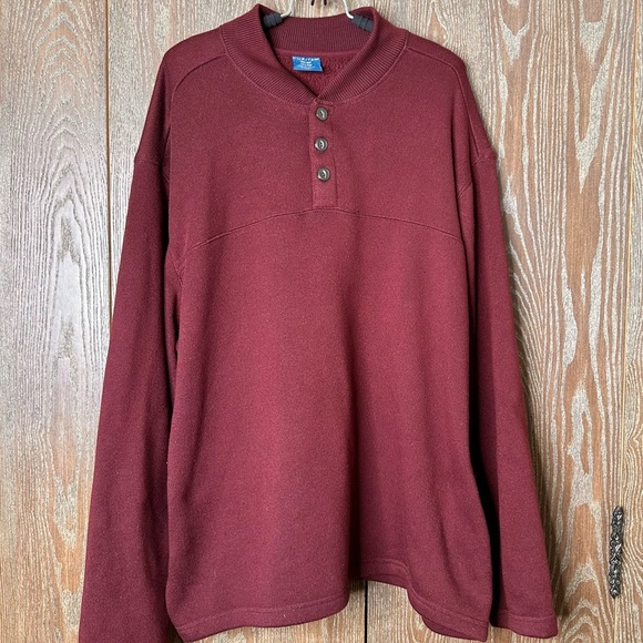 VTG Mens Puritan‎ Pullover Sweater Maroon Burgundy Made In Egypt Size 3XL Fleece - Picture 1 of 10